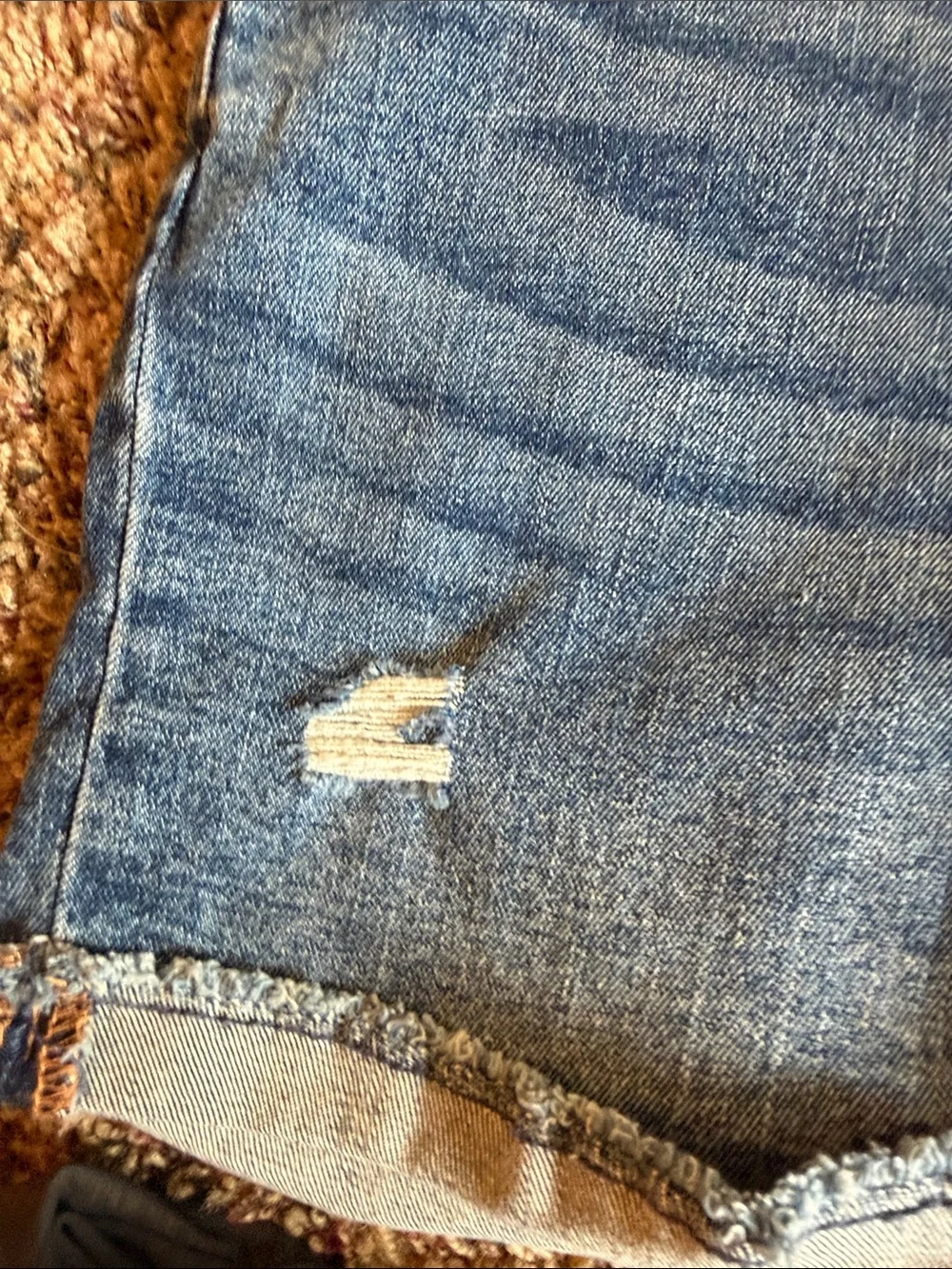 Old Navy Girls Medium Blue Distressed Denim Shorts